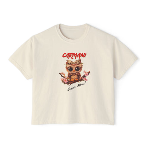 "CARMANI" Cute Owl Graphic Women's Top