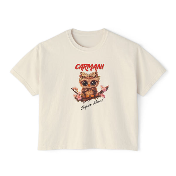 "CARMANI" Cute Owl Graphic Women's Top