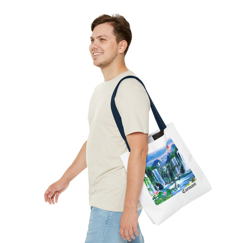 CARMANI Tote Bag with Sunset and Birds