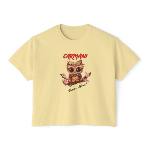 "CARMANI" Cute Owl Graphic Women's Top