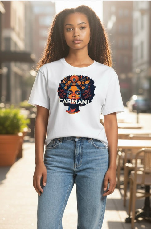 CARMANI AFRO SHORT SLEEVE T-SHIRT.