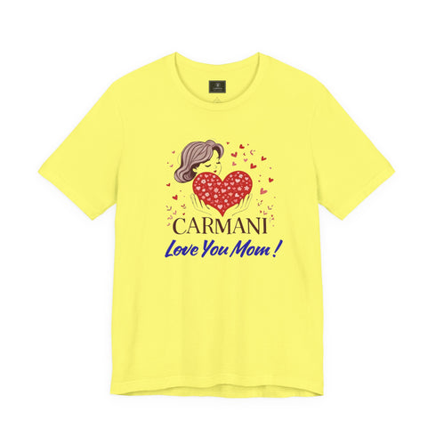 CARMANI "Love You Mom!" Graphic T-Shirt.