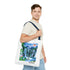 CARMANI Tote Bag with Sunset and Birds