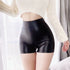 PU Leather High-Elastic Hip Casual Shorts women's.