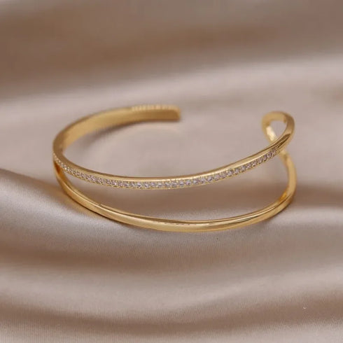 fashion jewelry two-color bracelet elegant women's.