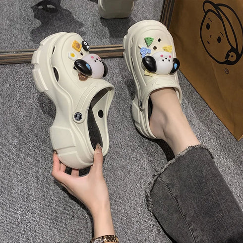 Women Sandals Cute Dog Summer 2025.