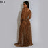 Women Sexy Leopard Long Dresses.