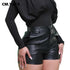 Faux Leather Short Trousers Pants women's.