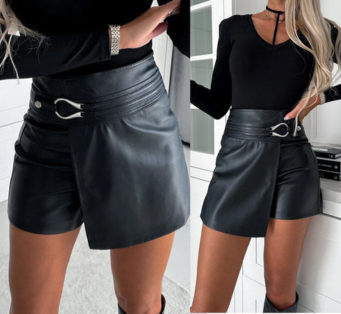 Women's Short Leather Trousers Summer Autumn 2025.