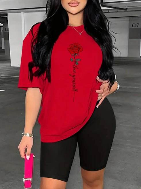 Women's two pieces Short Sleeve T-Shirt Summer.