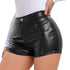Sexy Stretch Faux Leather Shorts for Women