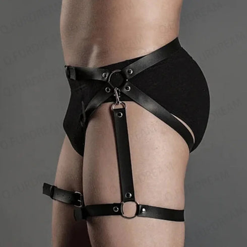 Men's Leather Leg Belt.