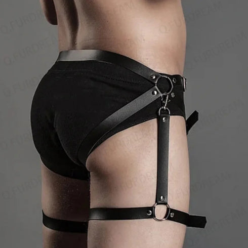 Men's Leather Leg Belt.