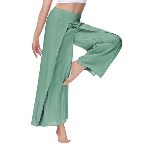Women High Waisted Elastic Palazzo Pants.