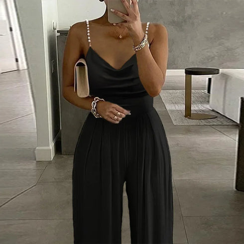 Women Wide Leg Sleeveless jumpsuits.