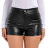 Sexy Stretch Faux Leather Shorts for Women