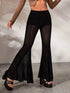Transparent wide legs pants women's.
