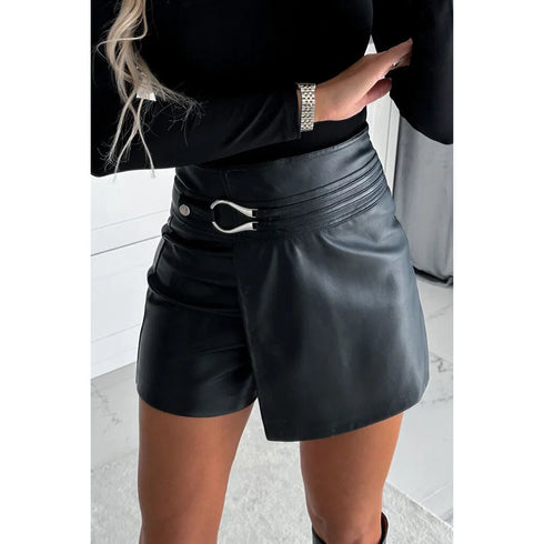 Women's Short Leather Trousers Summer Autumn 2025.