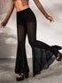 Transparent wide legs pants women's.