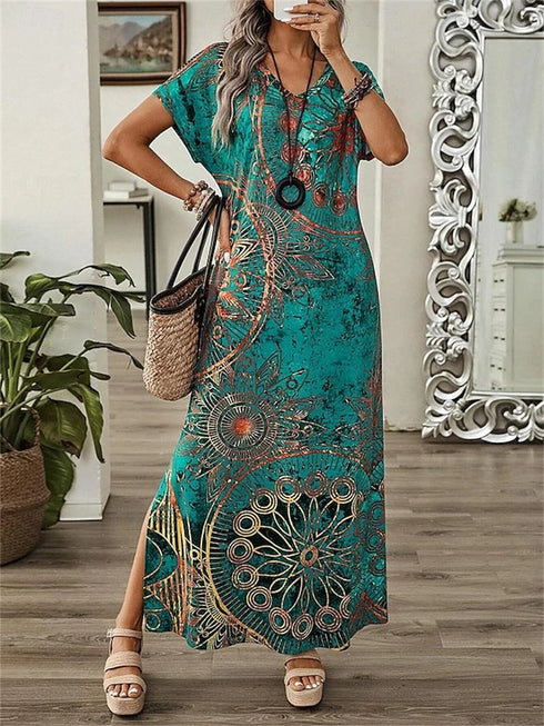 Women's V-Neck Dresses summer 2025.