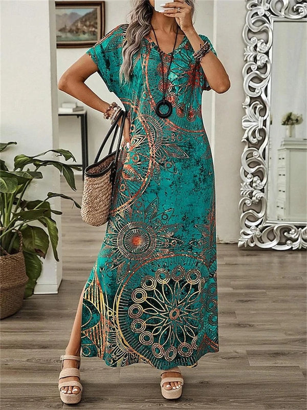 Women's V-Neck Dresses summer 2025.