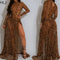 Women Sexy Leopard Long Dresses.