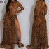 Women Sexy Leopard Long Dresses.
