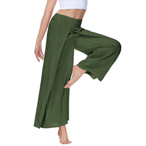 Women High Waisted Elastic Palazzo Pants.