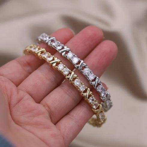 fashion jewelry two-color bracelet elegant women's.