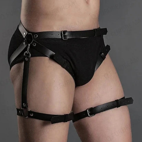 Men's Leather Leg Belt.