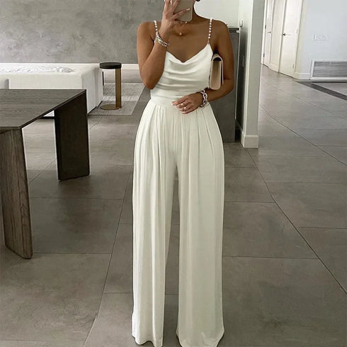 Women Wide Leg Sleeveless jumpsuits.