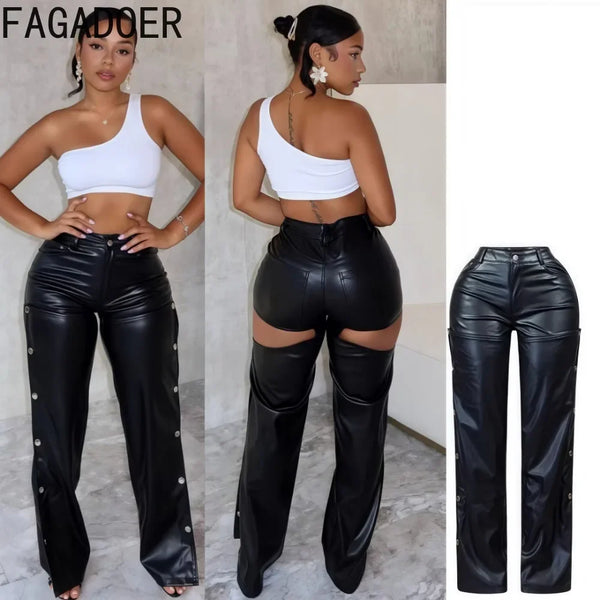 Leather Straight Pants For Women 2025.