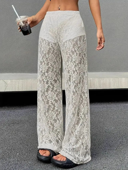 Jacquard Women's Transparent Pants.